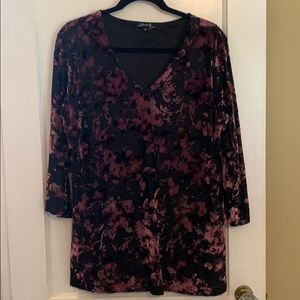 purple and black velvet blouse from charlie B’s